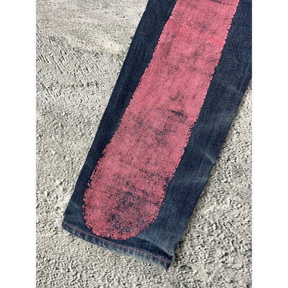 Evisu jeans daicock big logo pink selvedge denim Japan