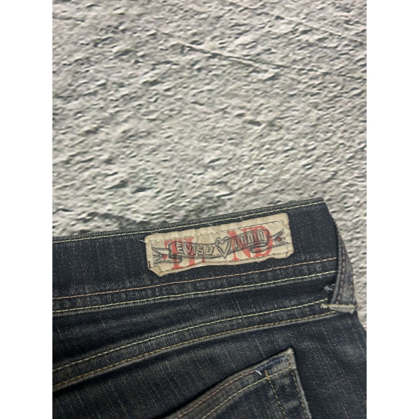 Evisu x Puma jeans vintage grey bootcut mint seagulls