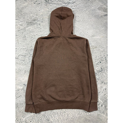True Religion hoodie brown big logo white horseshoe vintage