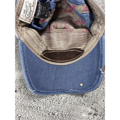 True Religion hat vintage baby blue cap Y2K big logo
