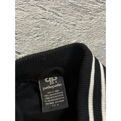 Pelle Pelle jacket big logo 90s black bomber varsity