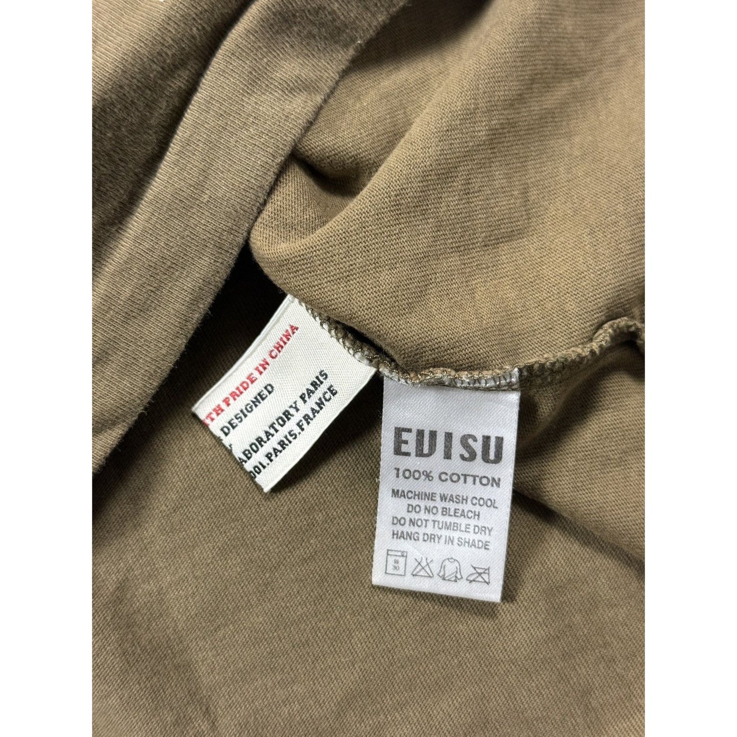 Evisu Yamane t-shirt vintage embriodered logo khaki