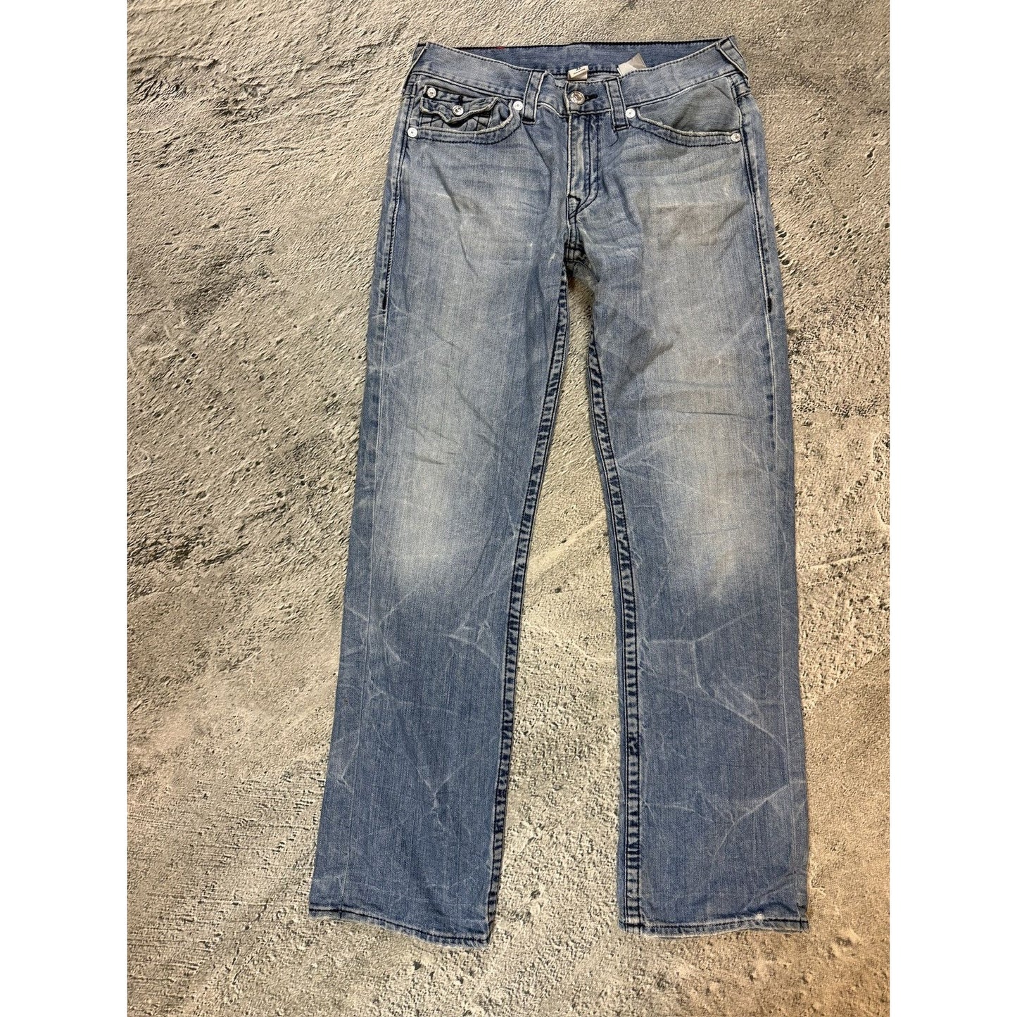True Religion jeans vintage washed blue denim pants bootcut