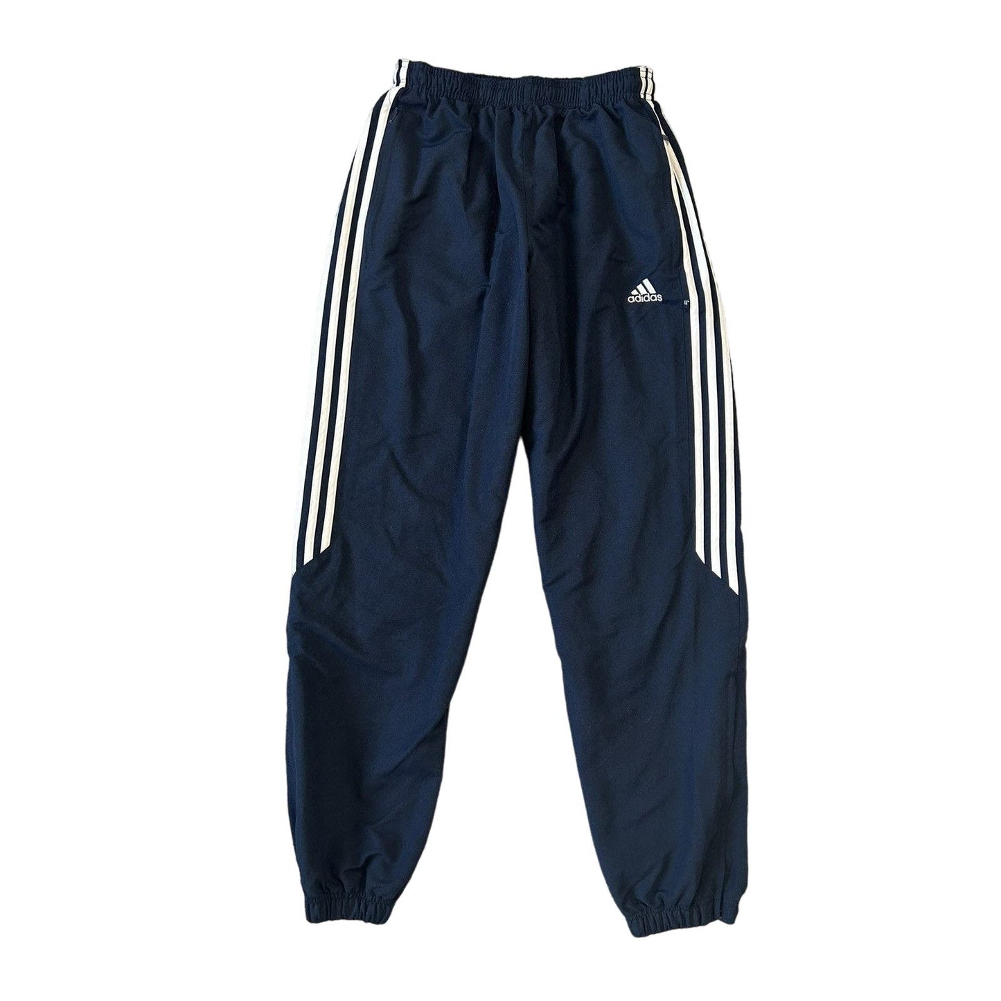 Adidas vintage navy nylon track pants baggy small logo 2000s