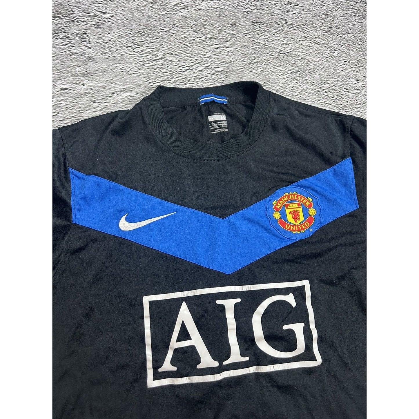 Manchester United jersey black AIG vintage 2009 2010