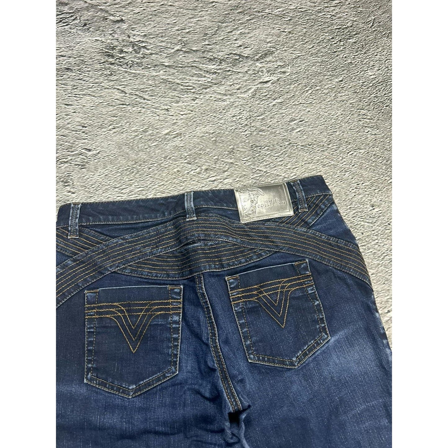 Versace jeans vintage Y2K big logo Gianni navy