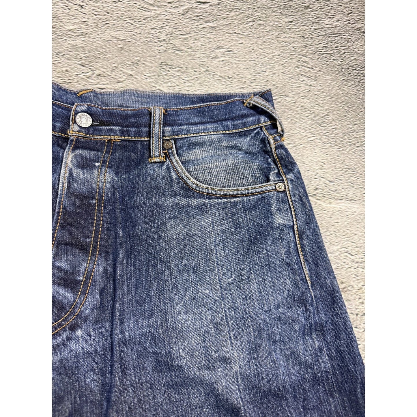 Evisu jeans daicock big logo red selvedge denim