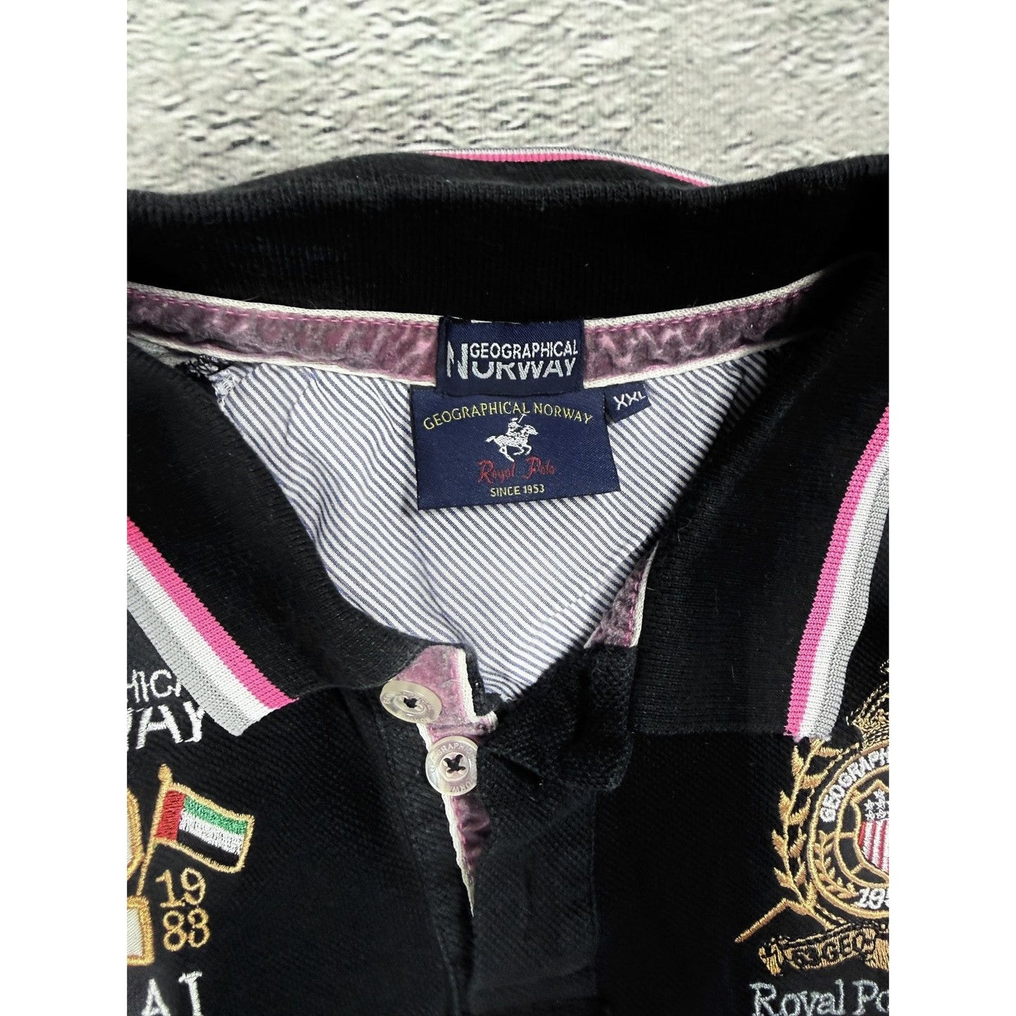 Chief Keef Polo Geografical Norway Dubai T-shirt black pink