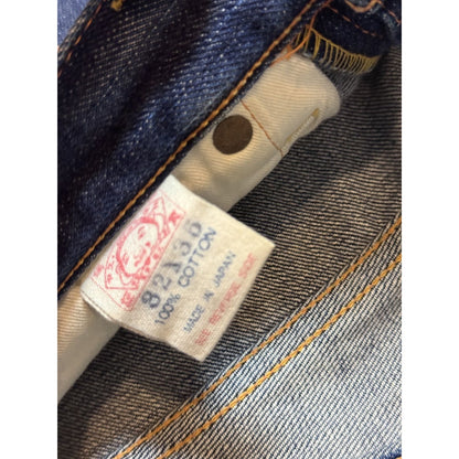 Evisu jeans daicock red letters mighty raw denim Selvedge