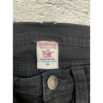 True Religion jeans biker black vintage Y2K slim skinny