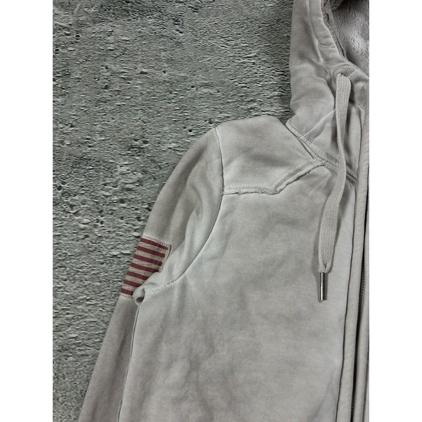 True Religion zip hoodie vintage skull rhinestones sherpa