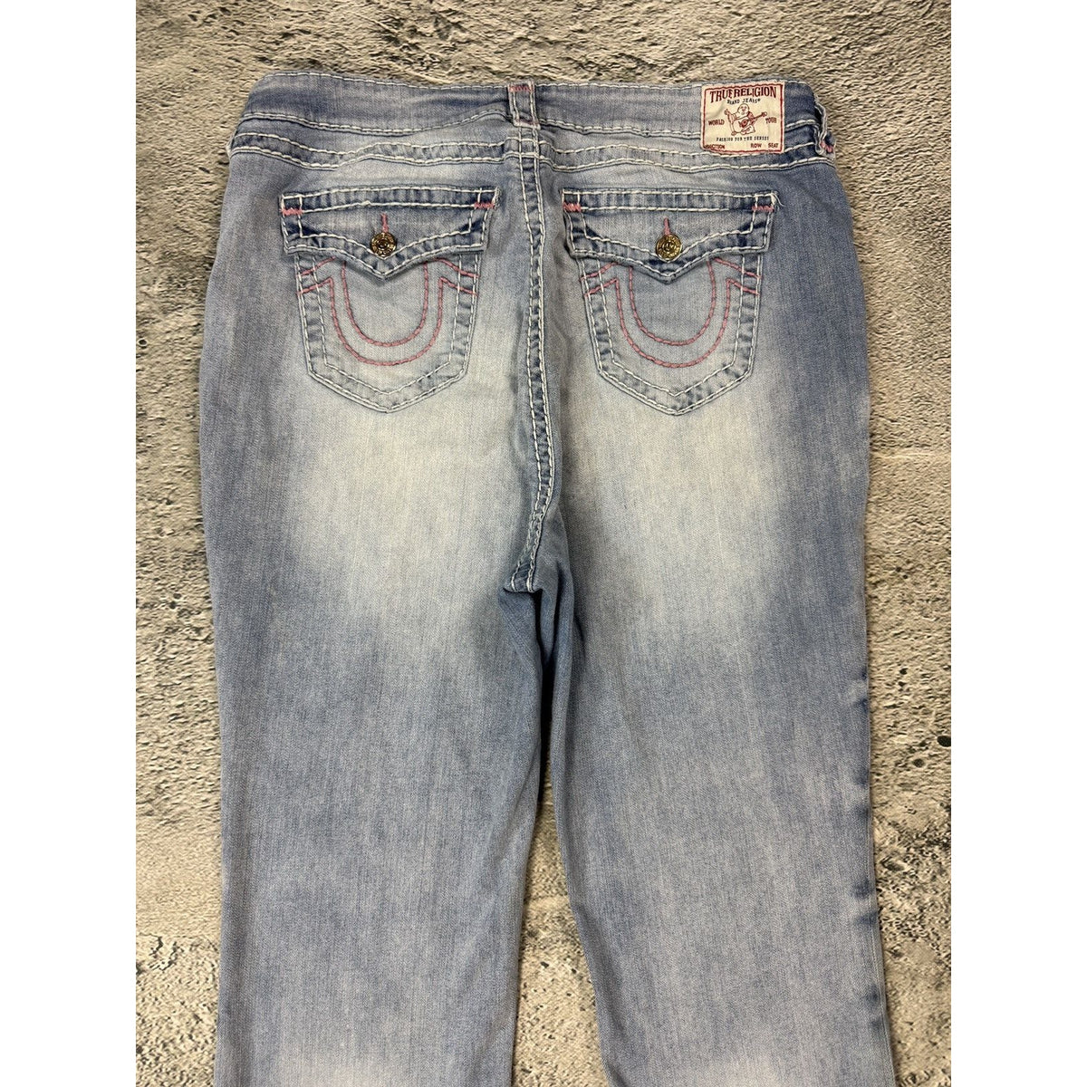 True Religion blue jeans Y2K vintage billie super baggy pink