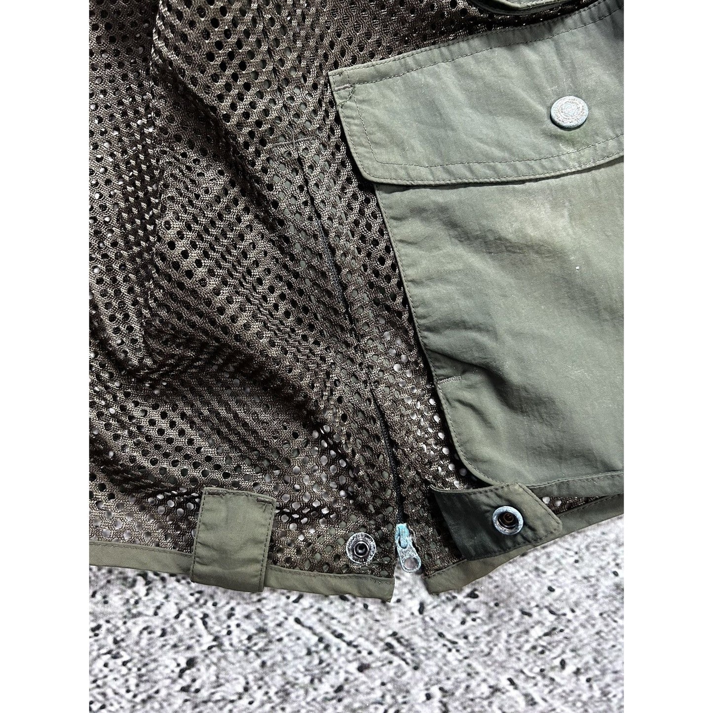 Montbell mesh vest khaki military utility 90s multipocket