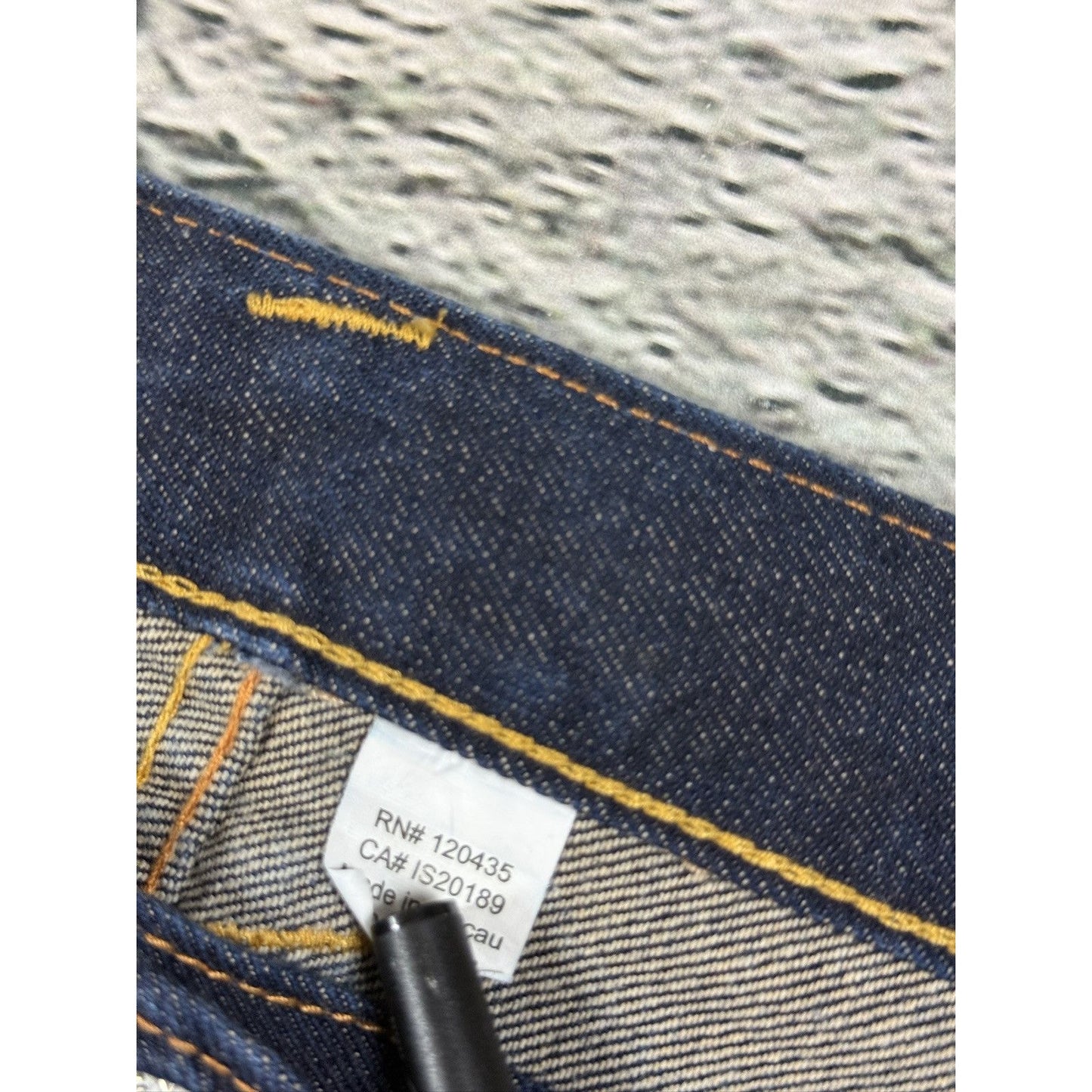 Evisu jeans daicock red big logo navy raw denim Selvedge
