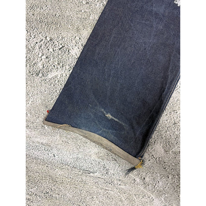 Evisu jeans daicock silver big logo selvedge denim