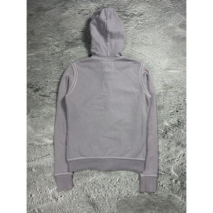 True Religion vintage purple grey zip hoodie thick stitching