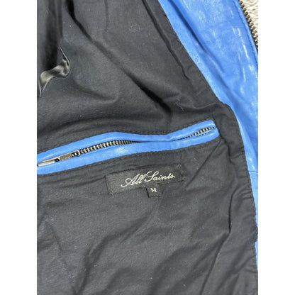 Allsaints AW07 specialist blue turqoise Leather Jacket