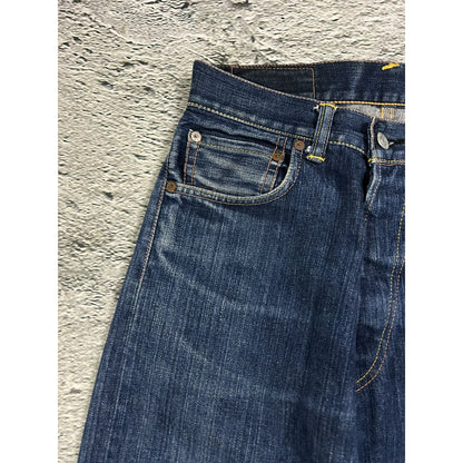 Evisu jeans daicock vintage selvedge navy big logo white