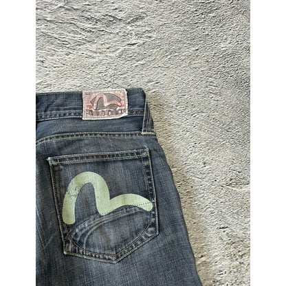 Evisu x Puma vintage navy jeans mint seagulls