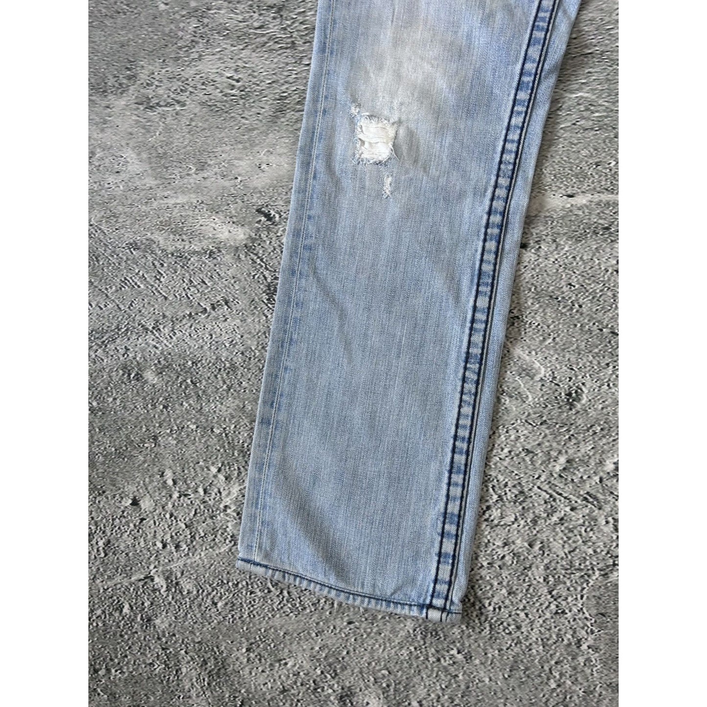 True Religion vintage baby blue jeans Ricky Rainbow