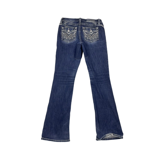 Miss Me flared bootcut white blue denim vintage Y2K