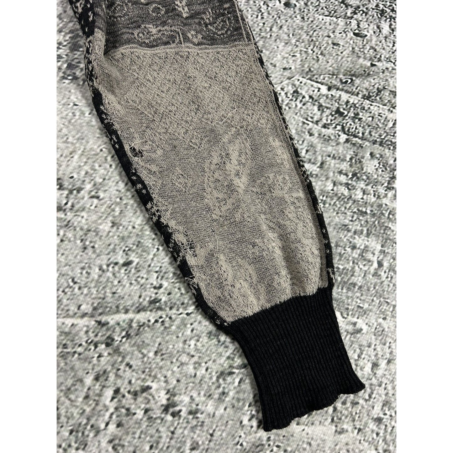 Diesel sweater linen paisley vintage avant garde abstract