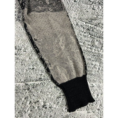 Diesel sweater linen paisley vintage avant garde abstract