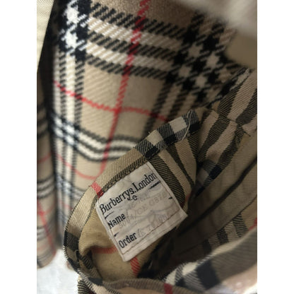 Burberrys trench coat beige wool lining vintage nova check