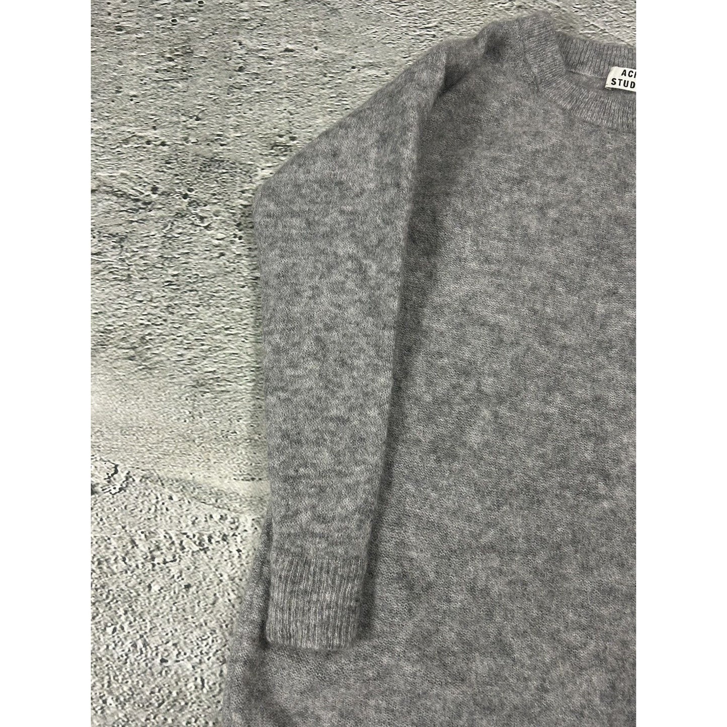 Acne Studios mohair long sweater wham moh grey
