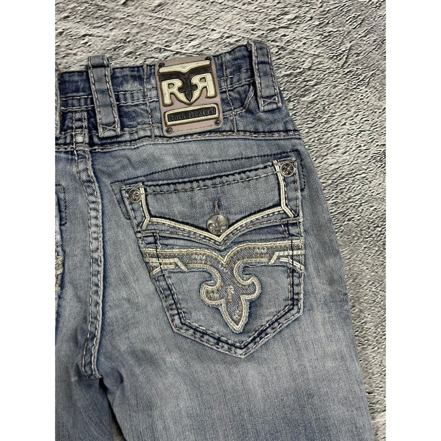 Rock Revival Rogue washed jeans Y2K flared Bootcut