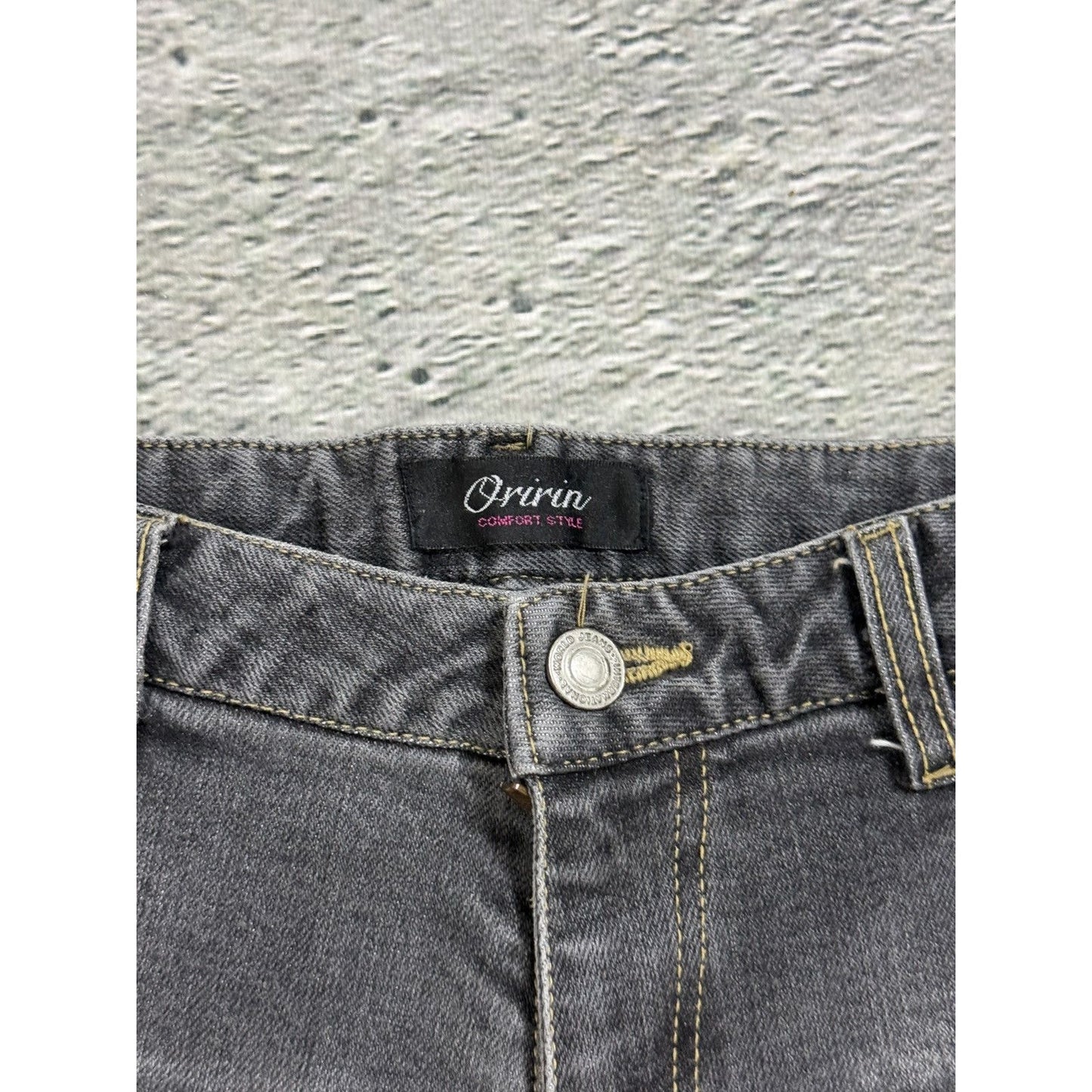 Vintage Y2K flared grey jeans studded