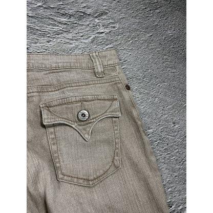 Y2K jeans flared beige Japanese