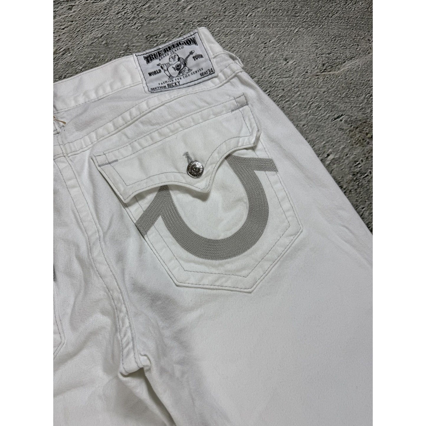 True Religion vintage white jeans Ricky