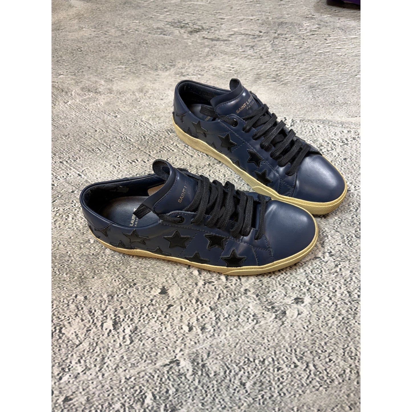 Saint Laurent Hedi Slimane sl06 Star sneakers low navy black stars