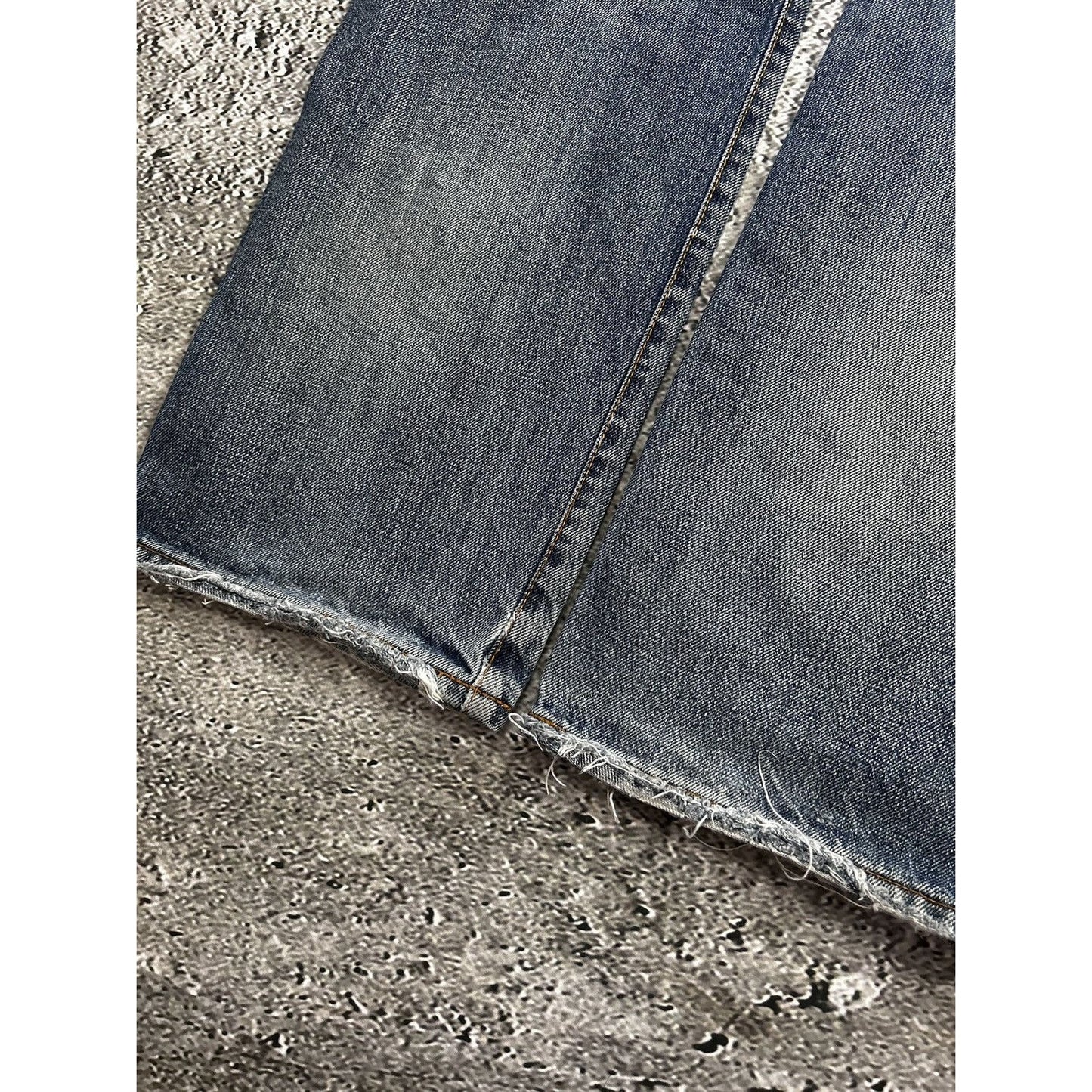 Evisu jeans denim blue white seagulls selvedge vintage