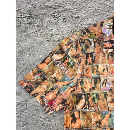 Pelle Pelle Playboy style vintage fullprint shirt shorts set