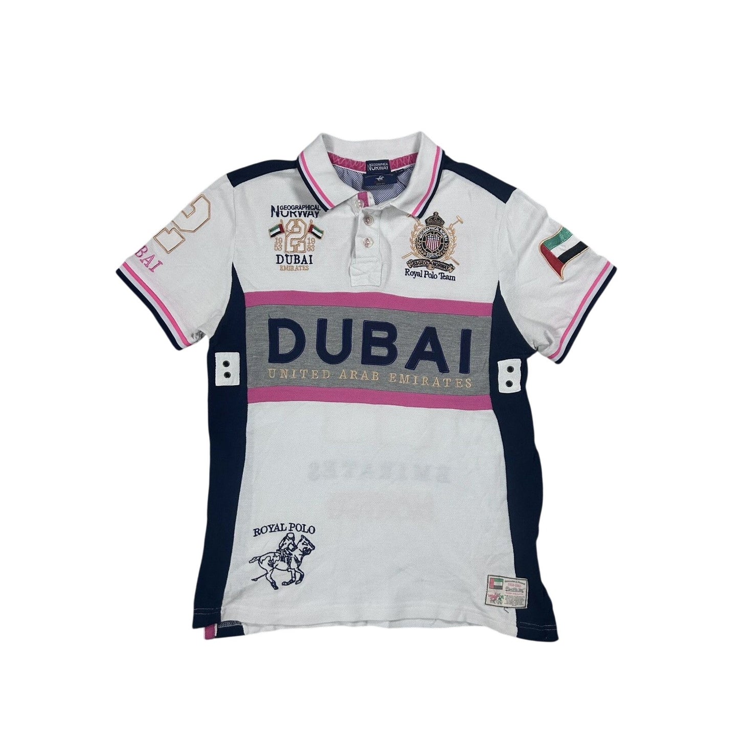 Chief Keef Polo Geografical Norway Dubai T-shirt White pink