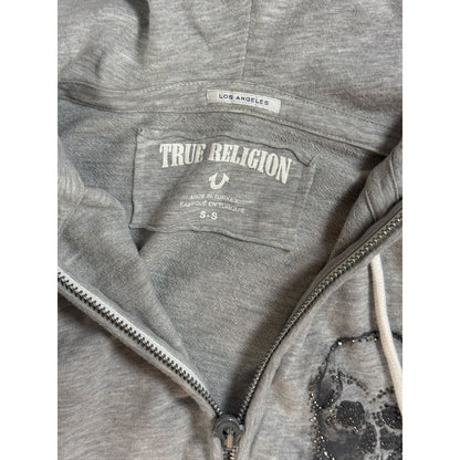 True Religion zip hoodie big logo vintage skulls Y2K