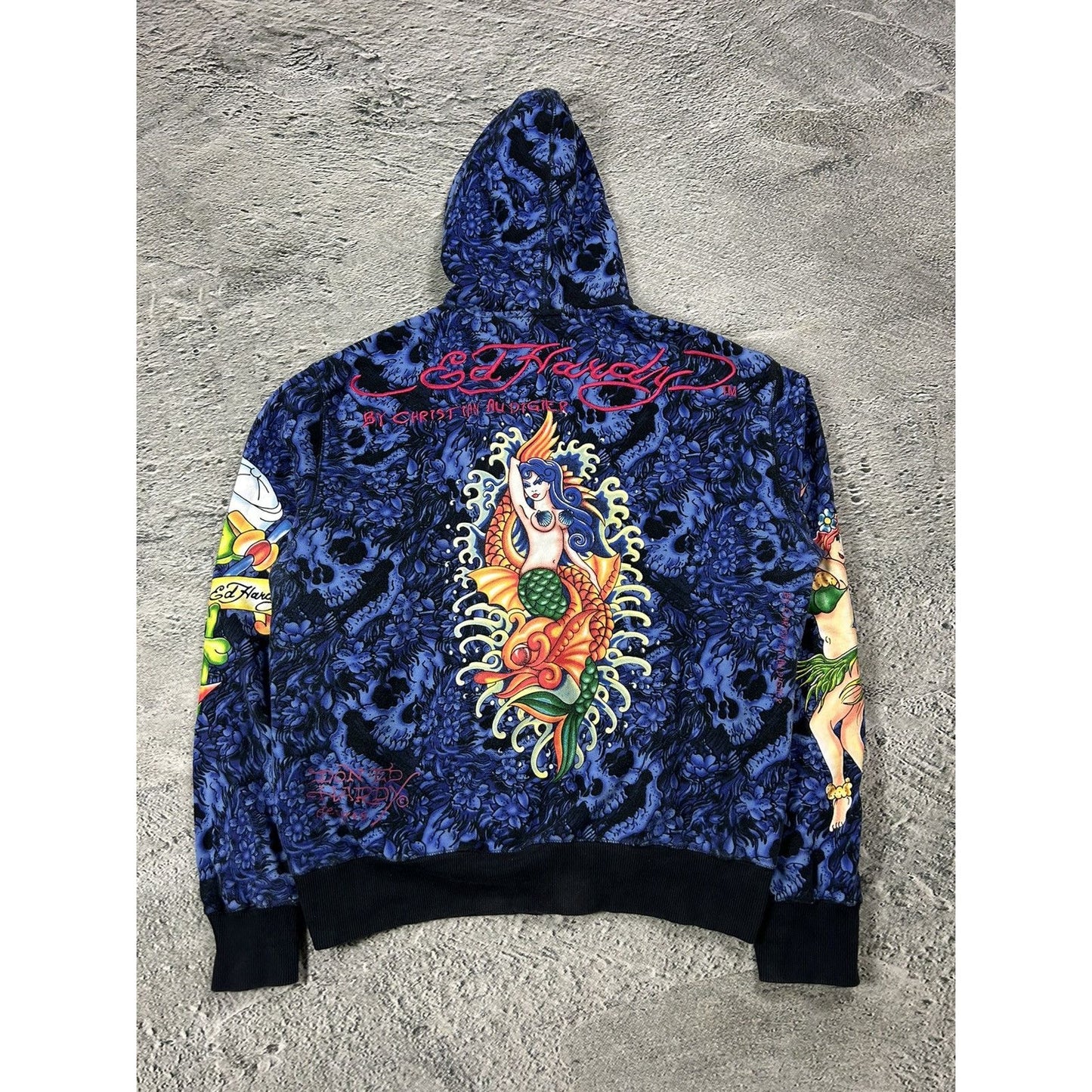 Ed Hardy zip hoodie purple vintage Y2K Christian Audigier