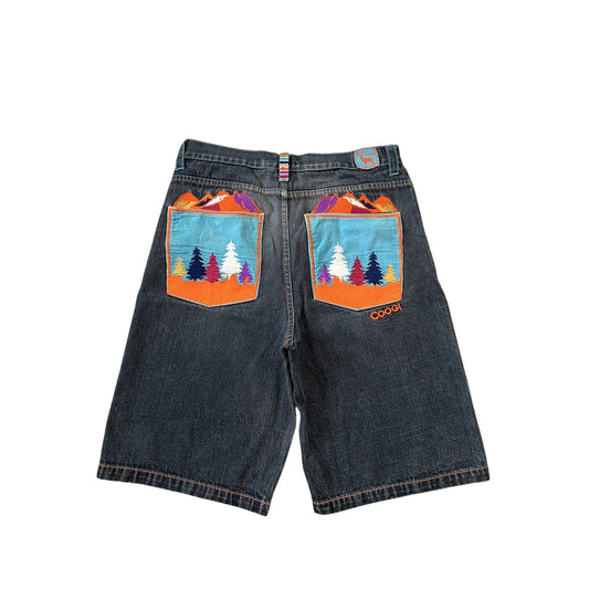 Coogi jorts denim shorts vintage embroidery Y2K