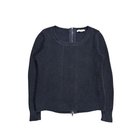 Sandro Paris zip sweater navy blue