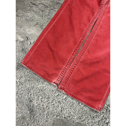 True Religion red jeans contrast stitching straight w flaps
