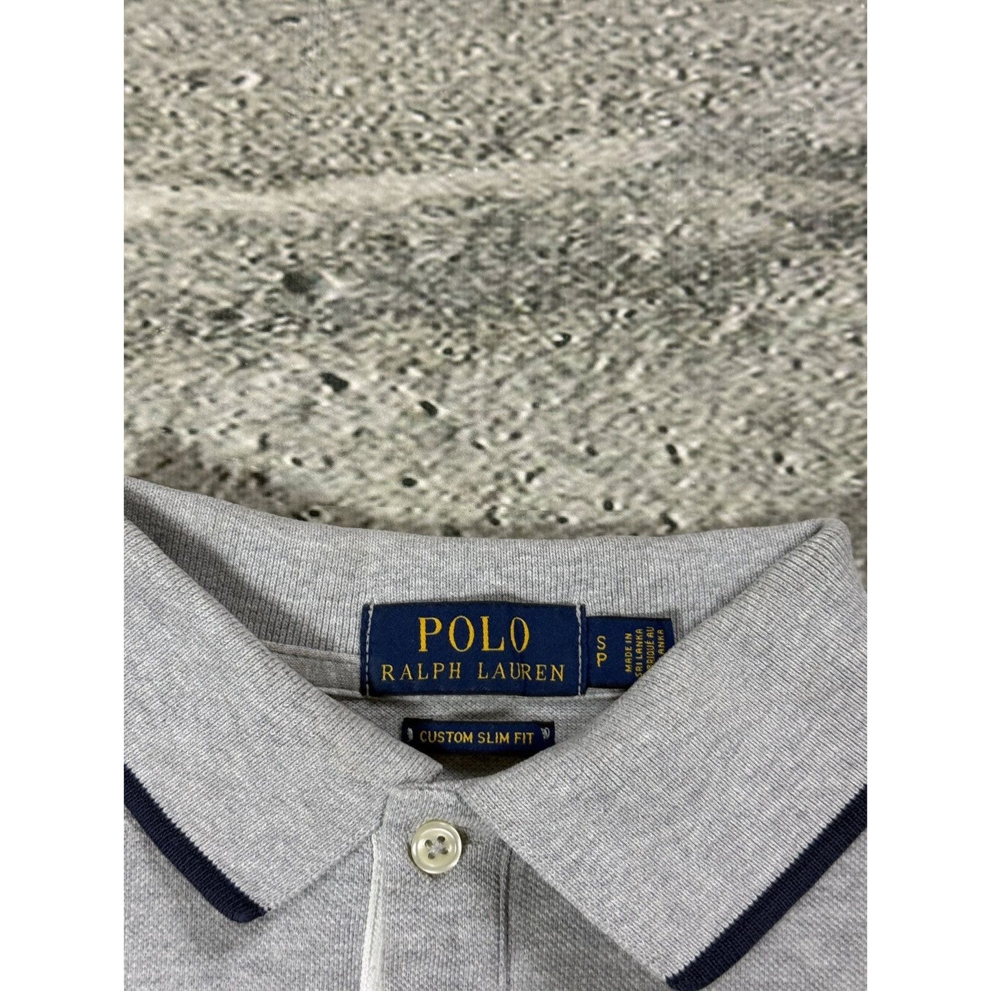 Chief Keef Polo Ralph Lauren grey Polo T-shirt big pony navy