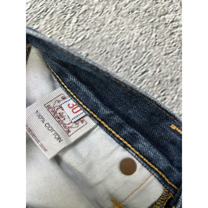Evisu jeans daicock big logo white selvedge denim