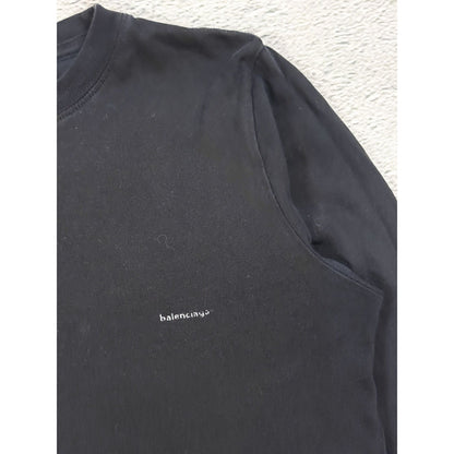 Baleniciaga long sleeve black small logo