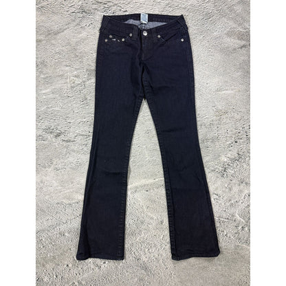 True Religion blue jeans flared bootcut dark glitter shiny