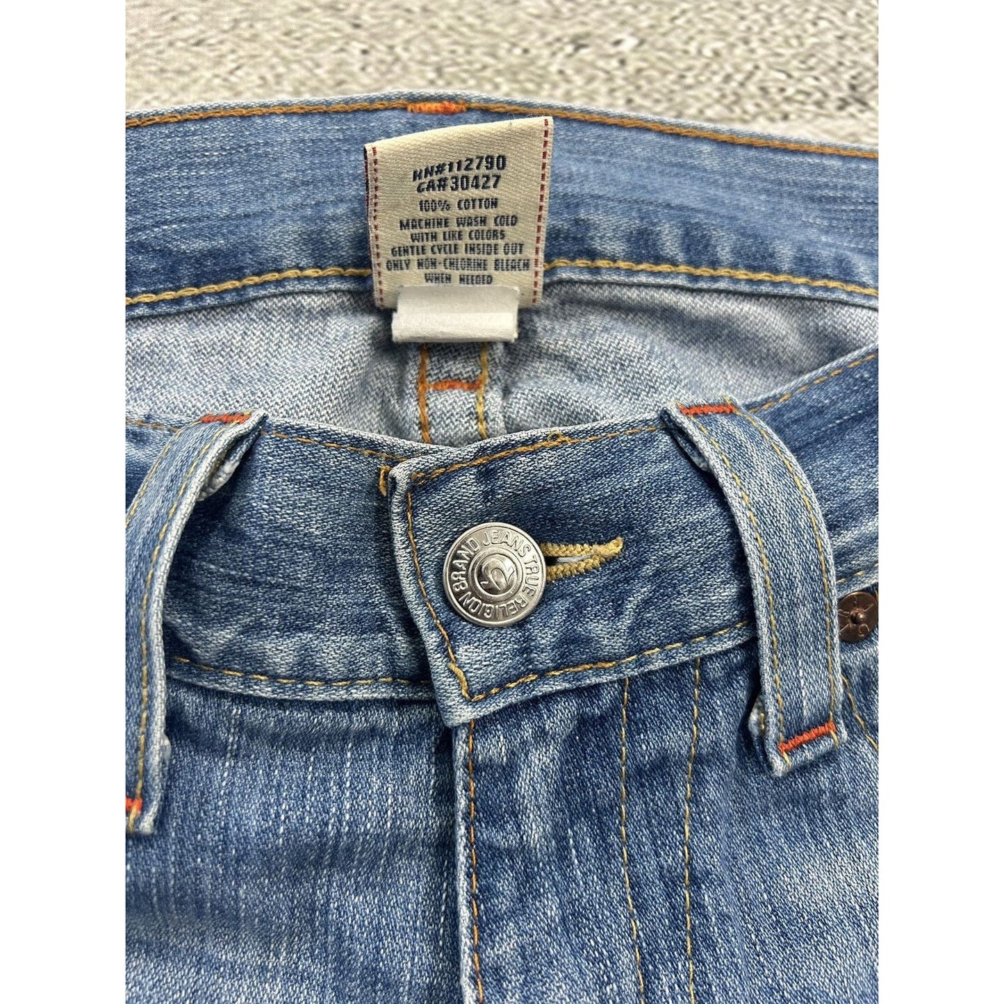 True Religion blue jeans Y2K embroidery