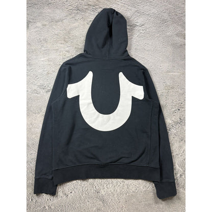 True Religion vintage hoodie big logo Y2K black