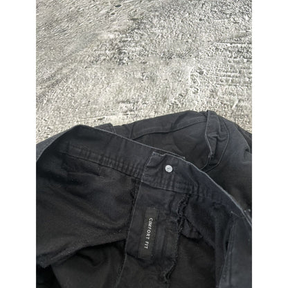 Pelle Pelle vintage black cargo pants small logo Y2K