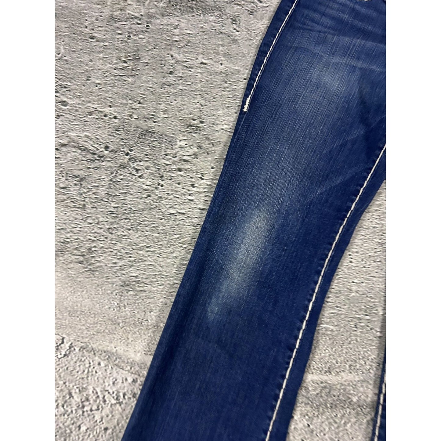 True Religion jeans flared vintage denim pants navy blue